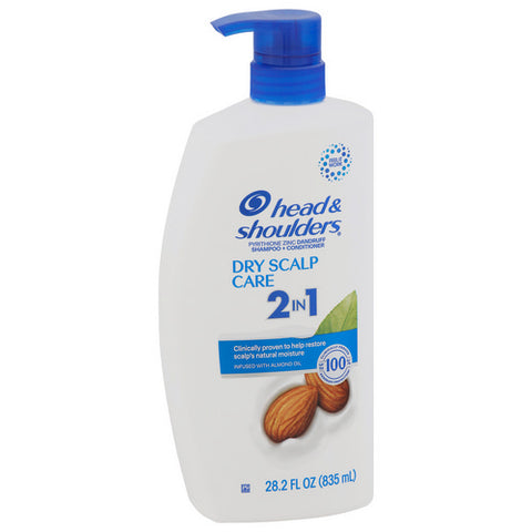 Head & Shoulders, Dry Scalp Care 2-In-1 Shampoo And Conditioner, 28.2 Oz (Case Of 4)