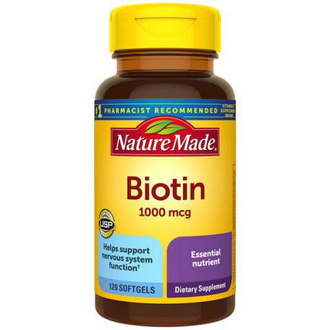 Nature Made, Biotin Softgels, 1000 Mcg, 120 Count (Case Of 3)