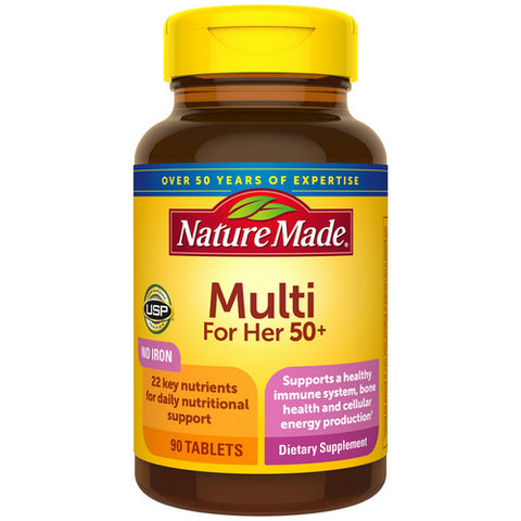 Nature Made, Multivitamin For Her 50 Plus Tablets, 90 Count (Case Of 3)