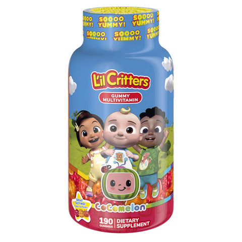 Lil Critters, Cocomelon Daily Gummy Multivitamin For Kids, 190 Count (Case Of 3)