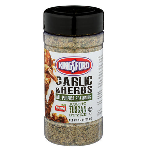 KingsFord, All Purpose Seasoning Garlic And Herbs Rustic Tuscan Style, 5.5 Oz (Case Of 6)