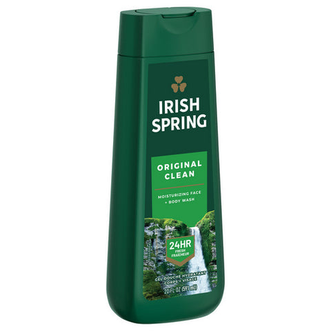 Irish Spring, Original Moisturizing Face Plus Body Washclean Moisturizing Face And Body Wash, 20 Oz (Case Of 4)