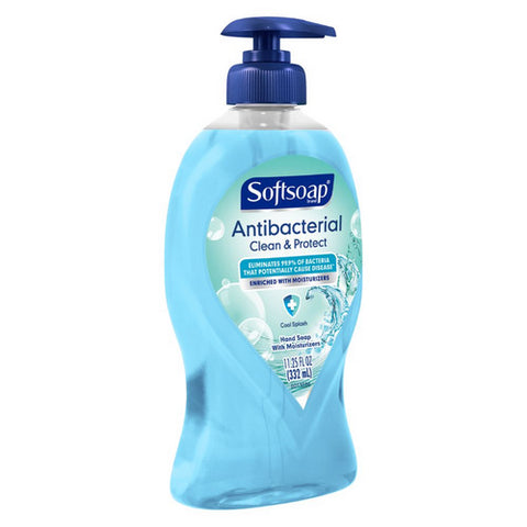 Softsoap, Antibacterial Cool Splash Hand Soap With Moisturizers Bottle, 11.25 Oz (Case Of 6)
