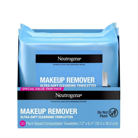 Neutrogena, Makeup Remover Wipes And Face Cleansing Towelettes, 50 Count (Case Of 4)