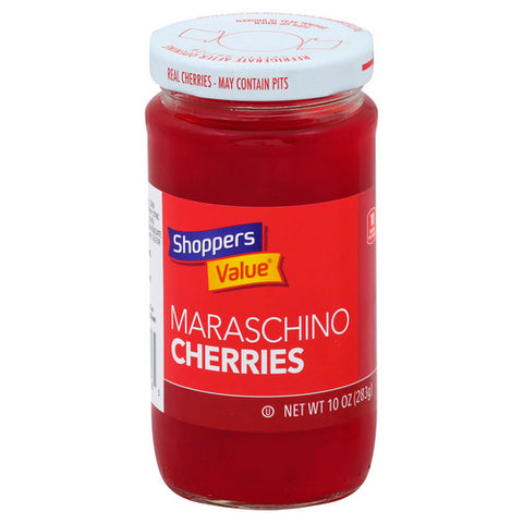Shoppers Value, Maraschino Cherries, 10 Oz (Case Of 12)