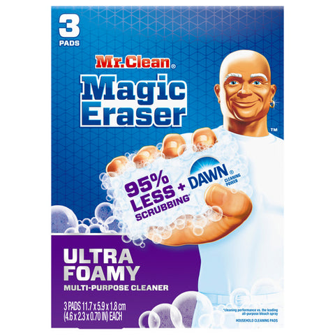 Mr. Clean, Magic Eraser Ultra Foamy Multi Purpose Cleaner, 3 Count (Case Of 6)