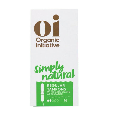 Organic Initiative (OI), Initiative Organic Cotton Regular Tampon with Cardboard Applicator, 16 Count