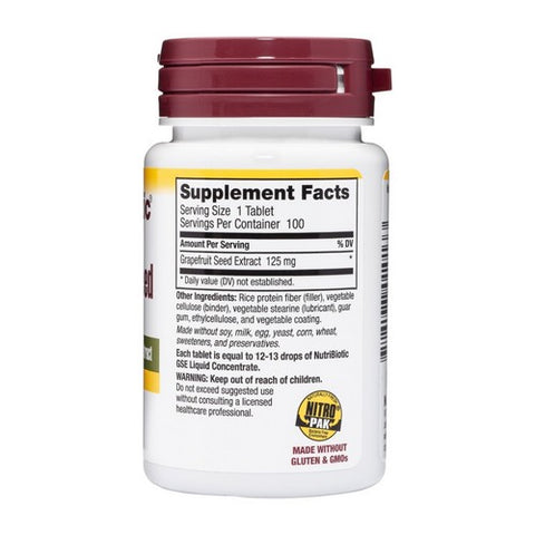 NutriBiotic, NutriBiotic Grapefruit Seed Extract, 100 Count