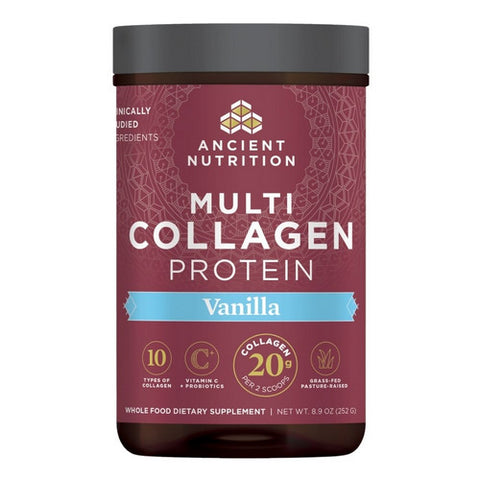 Ancient Nutrition, Ancient Nutrition Multi Collagen Protein Vanilla, 8.9 Oz