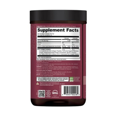 Ancient Nutrition, Ancient Nutrition Multi Collagen Protein Vanilla, 8.9 Oz