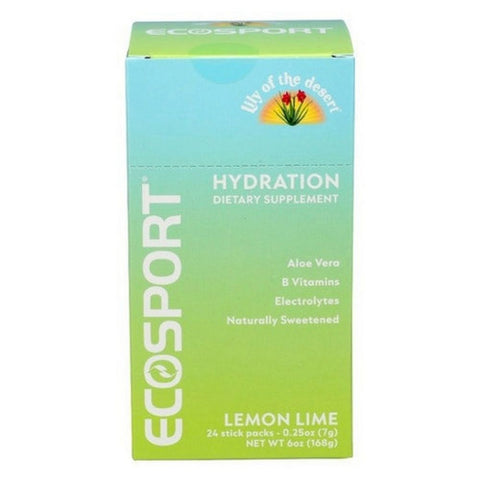 Lily Of The Desert, EcoSport Hydration Lemon Lime, 24 Count