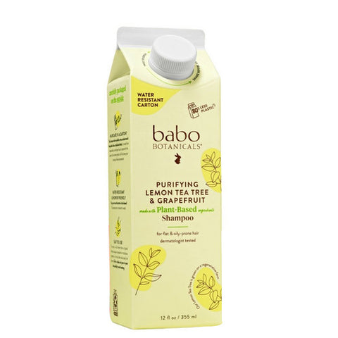 Babo Botanicals, Tea Tree & Grapefruit Purifying Shampoo, 12 Oz