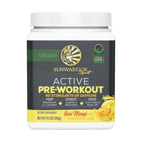 Sunwarrior, Yuzu Mango Active Pre-Workout, 13.9 Oz