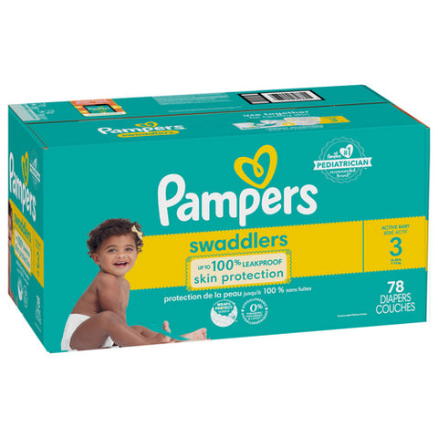 Pampers, Swaddlers Active Baby Diaper Size 3, 78 Count (Case Of 1)