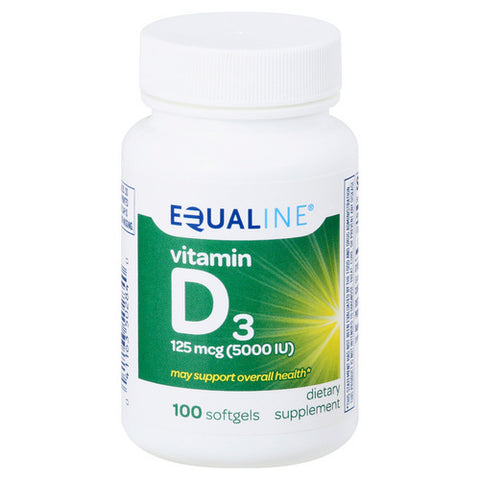 Equaline, Vitamin D3, 125 Mcg, 100 Count (Case Of 3)