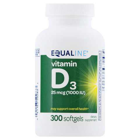 Equaline, Vitamin D3, 25 Mcg, 300 Count (Case Of 3)