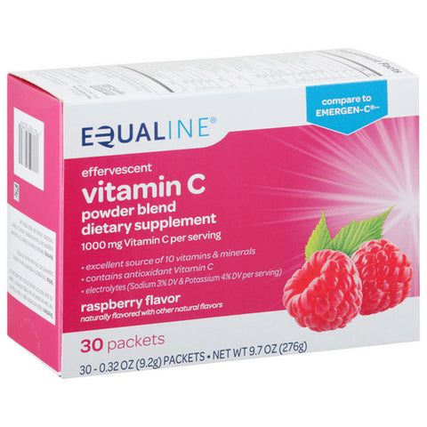 Equaline, Vitamin C Powder BlendbEffervescent Raspberry, 30 Packets (Case Of 1)