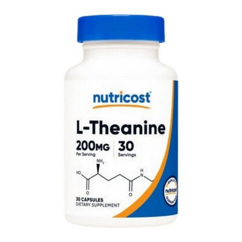 Nutricost, L-Theanine Capsules, 200 Mg, 30 Count