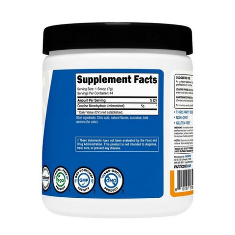 Nutricost, Creatine Monohydrate Powder Mandarin Orange, 300 Grams