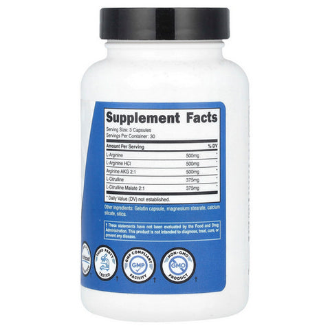 Nutricost, Nitric Oxide Booster, 750 Mg, 90 Caps