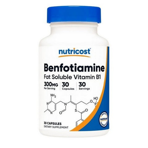Nutricost, Benfotiamine Capsules, 300 Mg, 30 Count