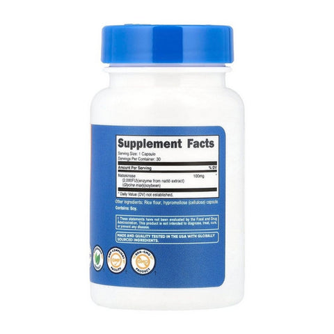 Nutricost, Nattokinase Capsules, 100 Mg, 30 Count