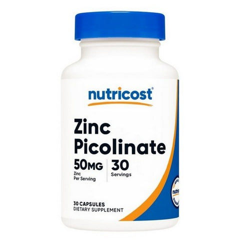 Nutricost, Zinc Picolinate Capsules, 50 Mg, 30 Caps