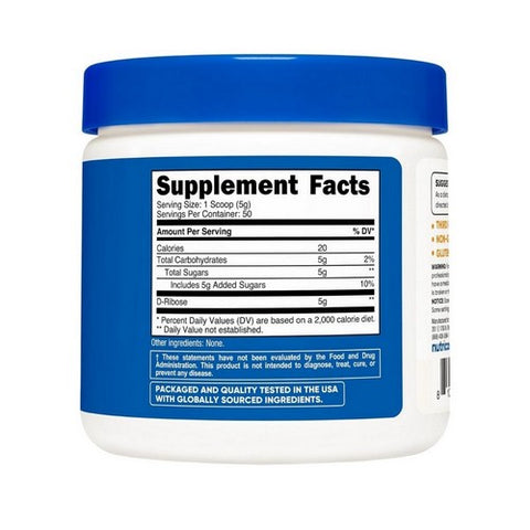 Nutricost, D-Ribose Powder, 250 Grams