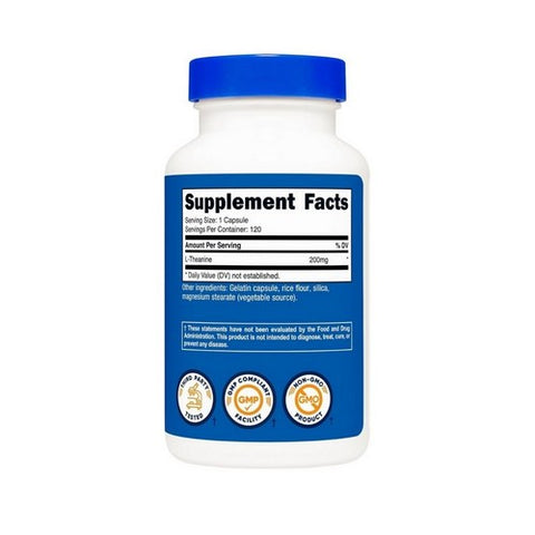 Nutricost, L-Theanine Capsules, 200 Mg, 120 Count