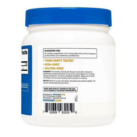 Nutricost, Betaine HCl Powder, 500 Grams