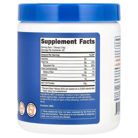 Nutricost, MCT Oil Powder, .5 Lb