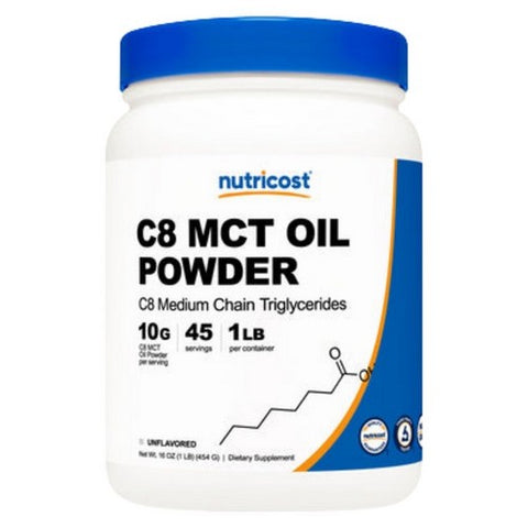 Nutricost, C8 MCT Oil Powder, 1 Lb