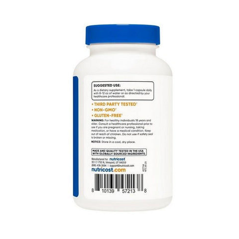 Nutricost, Ashwagandha Root Capsules, 600 Mg, 120 Count