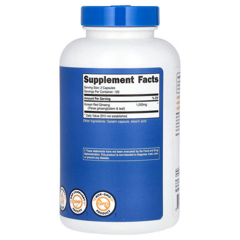 Nutricost, Korean Red Ginseng, 500 Mg, 240 Caps