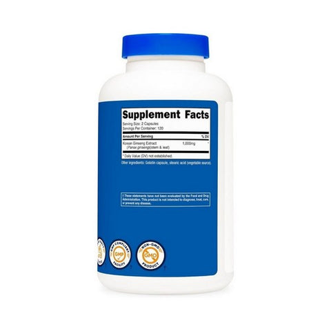 Nutricost, Korean Red Ginseng, 500 Mg, 240 Caps