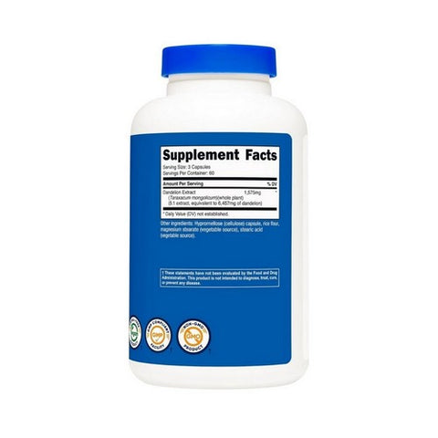 Nutricost, Dandelion Root Capsules, 1575 Mg, 180 Count