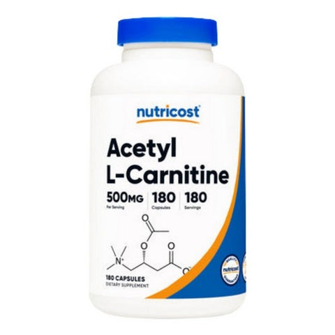 Nutricost, Acetyl L-Carnitine Capsules, 500 Mg, 180 Count