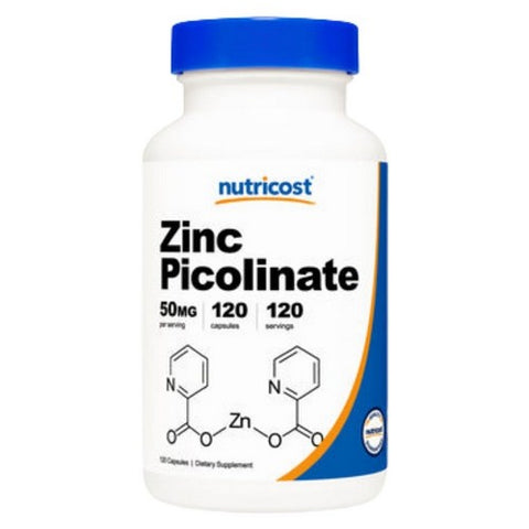 Nutricost, Zinc Picolinate Capsules, 50 Mg, 120 Count