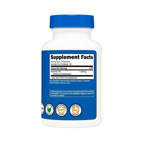 Nutricost, Berberine HCl, 600 Mg, 60 Caps