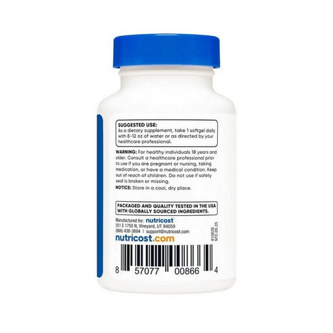 Nutricost, Vitamin K2 + Vitamin D3 Softgels, 100 Mcg/5000 IU, 120 Count