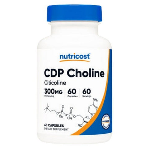 Nutricost, CDP Choline Capsules, 300 Mg, 60 Count