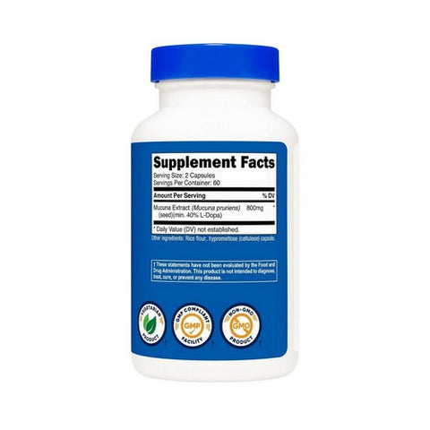 Nutricost, Mucuna Pruriens Capsules, 400 Mg, 120 Count