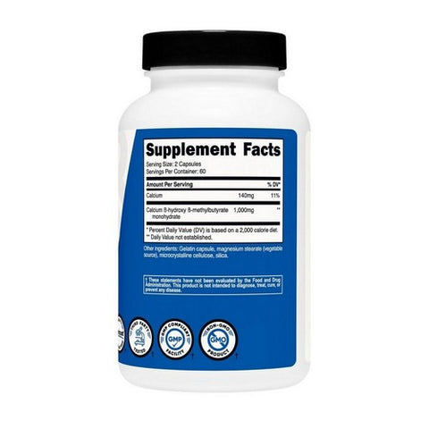 Nutricost, HMB Capsules, 500 Mg, 120 Count