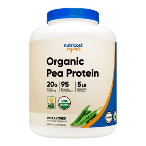 Nutricost, Organic Pea Protein Isolate Powder, 5 Lbs