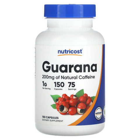 Nutricost, Guarana Capsules, 1000 Mg, 150 Count