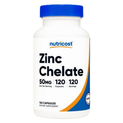 Nutricost, Zinc Chelate Capsules, 50 Mg, 120 Count