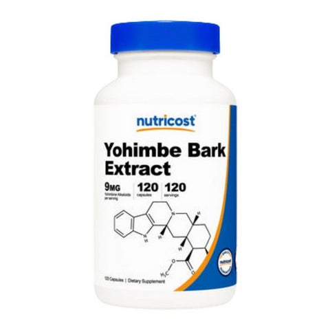 Nutricost, Yohimbe Bark Capsules, 9 Mg, 120 Count