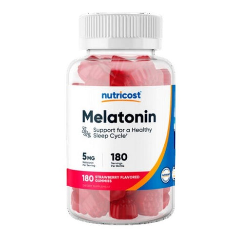 Nutricost, Melatonin Gummies, 5 Mg, 180 Count