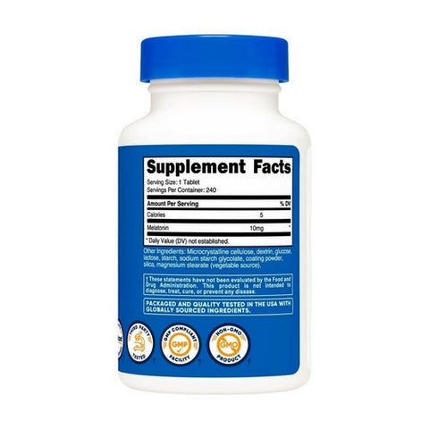 Nutricost, Melatonin Tablets, 10 Mg, 240 Count