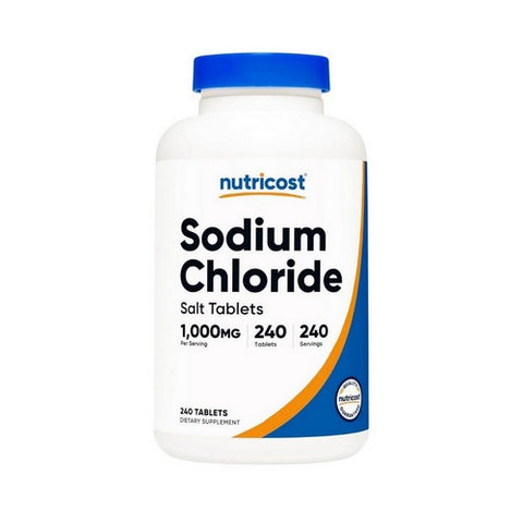 Nutricost, Sodium Chloride Tablets, 1000 Mg, 240 Count